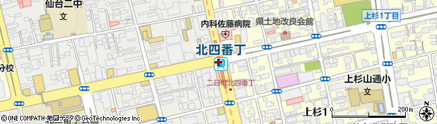 北四番丁駅周辺の地図