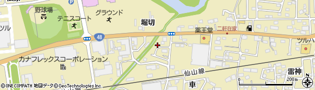 上愛子車北公園周辺の地図