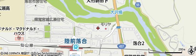 宮城県仙台市青葉区落合2丁目周辺の地図