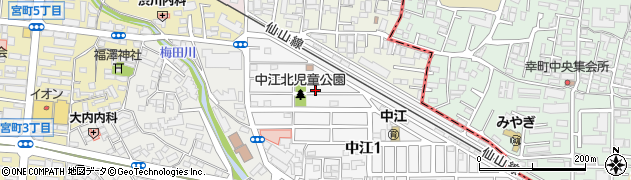 宮城県仙台市青葉区中江1丁目周辺の地図