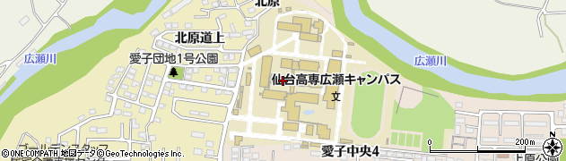 国立仙台高等専門学校　広瀬キャンパス周辺の地図