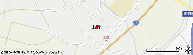 新潟県村上市上野周辺の地図