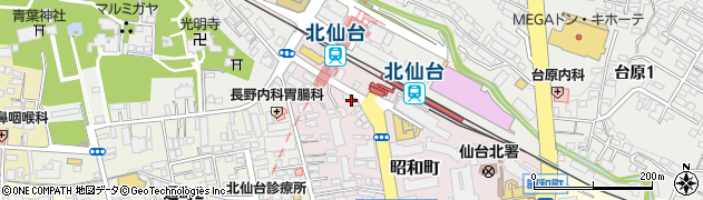 ぼんてん漁港 北仙台駅前店周辺の地図