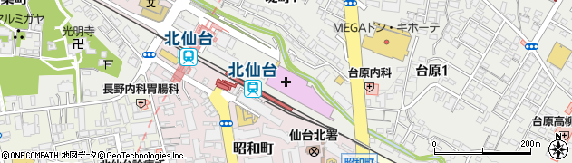 本山製作所青葉アリーナ（仙台市青葉体育館）周辺の地図