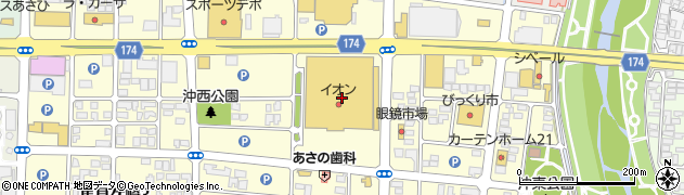 イオン山形北店周辺の地図