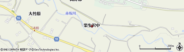 宮城県仙台市青葉区芋沢栗生沢中周辺の地図