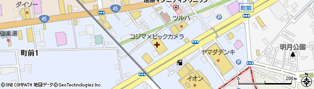 コジマ×ビックカメラ多賀城店周辺の地図