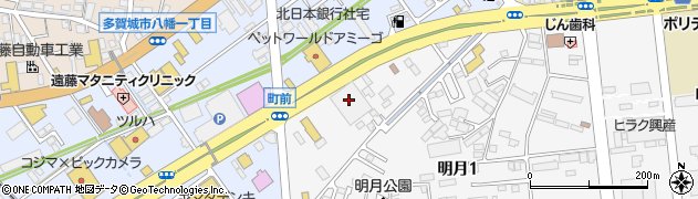 万代多賀城店周辺の地図