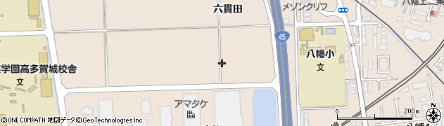 宮城県多賀城市八幡周辺の地図