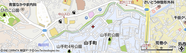 宮城県仙台市青葉区山手町周辺の地図