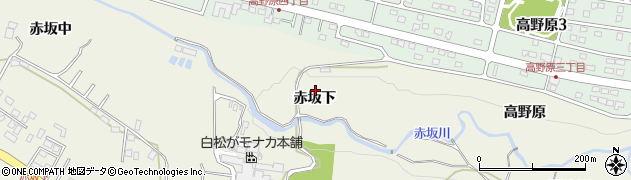 宮城県仙台市青葉区芋沢（赤坂下）周辺の地図