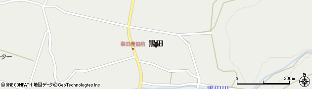 新潟県村上市黒田周辺の地図