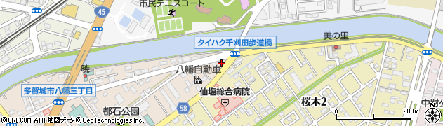 仙塩総合病院前周辺の地図