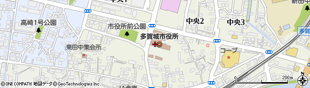 宮城県多賀城市周辺の地図
