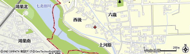 宮城県多賀城市新田（西後）周辺の地図