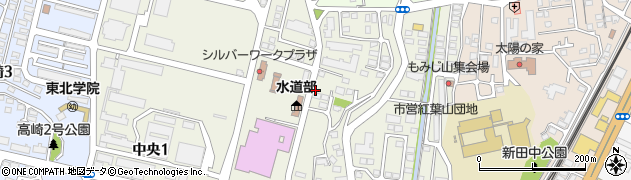 宮城県多賀城市中央2丁目周辺の地図