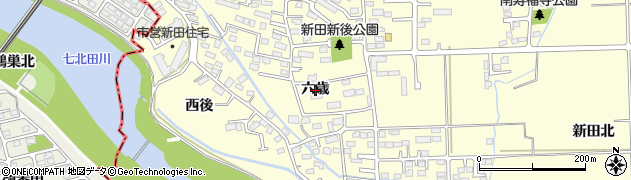 宮城県多賀城市新田（六歳）周辺の地図