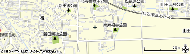 宮城県多賀城市山王南寿福寺周辺の地図