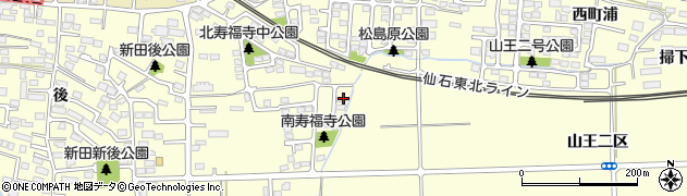 宮城県多賀城市山王南寿福寺52周辺の地図