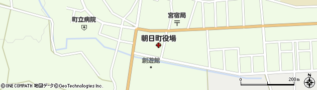 朝日町役場　出納室周辺の地図