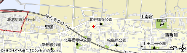 宮城県多賀城市山王北寿福寺周辺の地図
