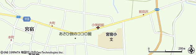 小学校前周辺の地図