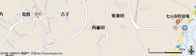 宮城県七ヶ浜町（宮城郡）東宮浜（西兼田）周辺の地図