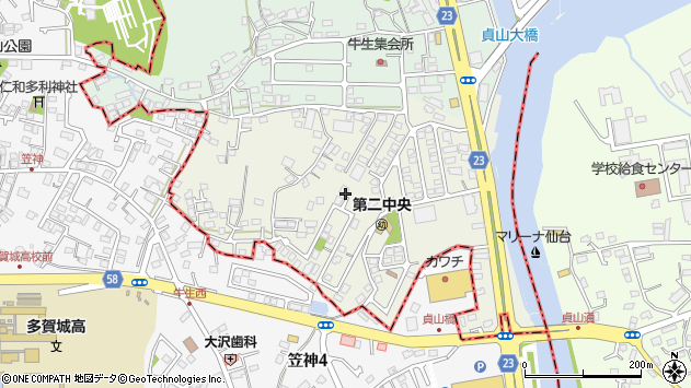 〒985-0012 宮城県塩竈市芦畔町の地図