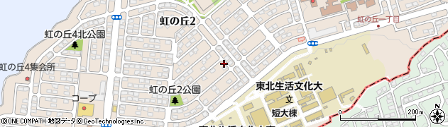 宮城県仙台市泉区虹の丘周辺の地図