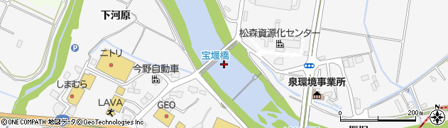 宝堰橋周辺の地図