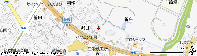 宮城県仙台市泉区松森（沢目）周辺の地図