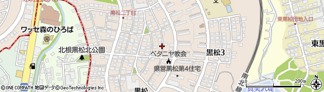 宮城県仙台市泉区黒松周辺の地図