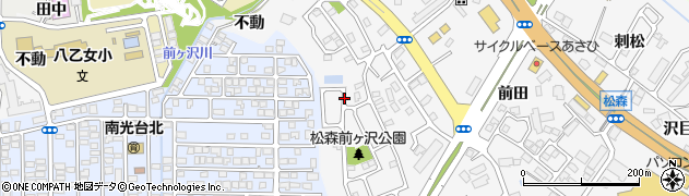 宮城県仙台市泉区松森（前ケ沢）周辺の地図