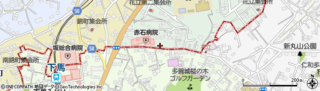 赤石病院前周辺の地図