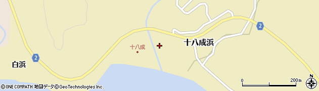宮城県石巻市十八成浜十八成周辺の地図