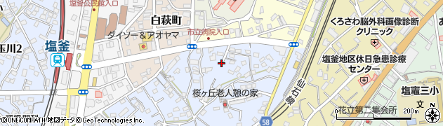 宮城県塩竈市桜ケ丘周辺の地図