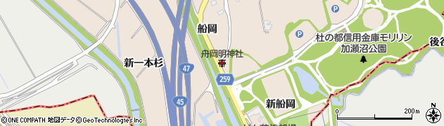 舟岡明神社周辺の地図