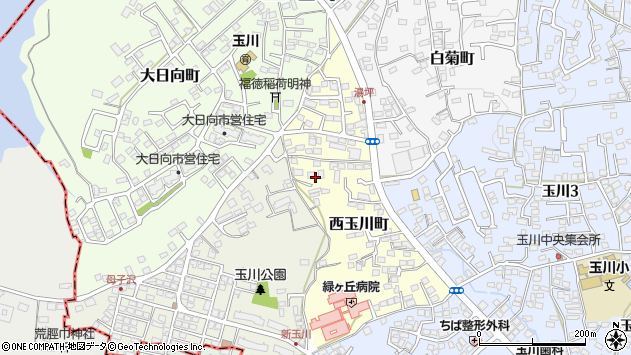 〒985-0045 宮城県塩竈市西玉川町の地図