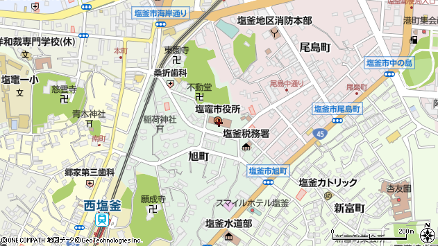 〒985-0000 宮城県多賀城市（以下に掲載がない場合）の地図