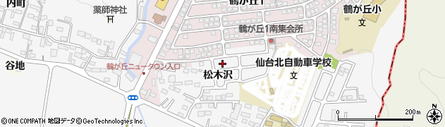 宮城県仙台市泉区松森（松木沢）周辺の地図