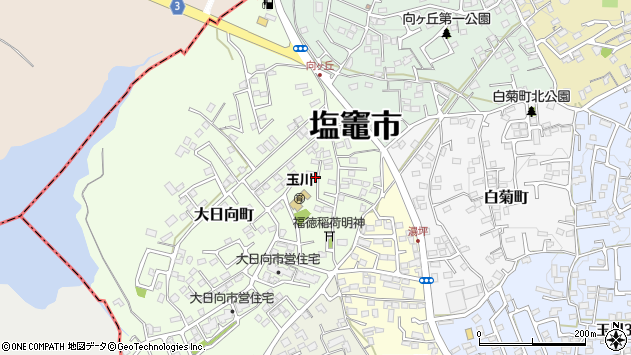 〒985-0046 宮城県塩竈市大日向町の地図