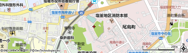 宮城県塩竈市尾島町3周辺の地図