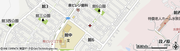 宮城県仙台市泉区館6丁目周辺の地図