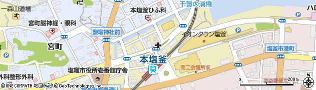本塩釜駅周辺の地図
