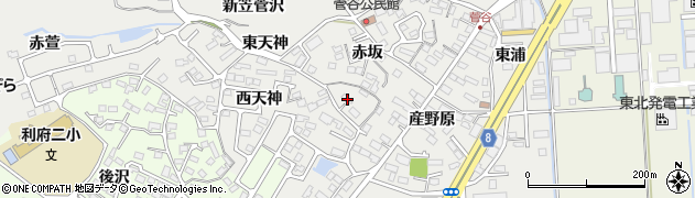 宮城県宮城郡利府町菅谷赤坂64周辺の地図