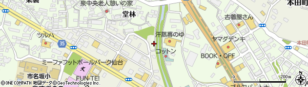 宮城県仙台市泉区市名坂（小柳）周辺の地図