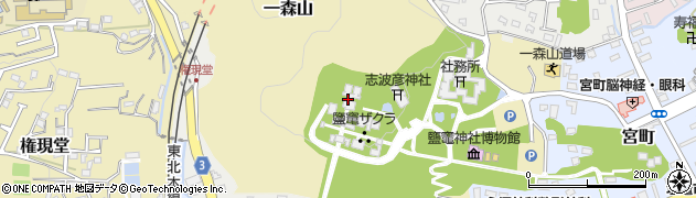 鹽竈神社周辺の地図