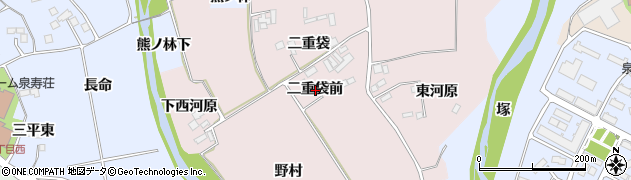 宮城県仙台市泉区野村二重袋前周辺の地図
