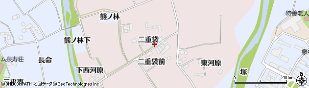 宮城県仙台市泉区野村二重袋周辺の地図