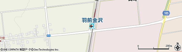羽前金沢駅周辺の地図
